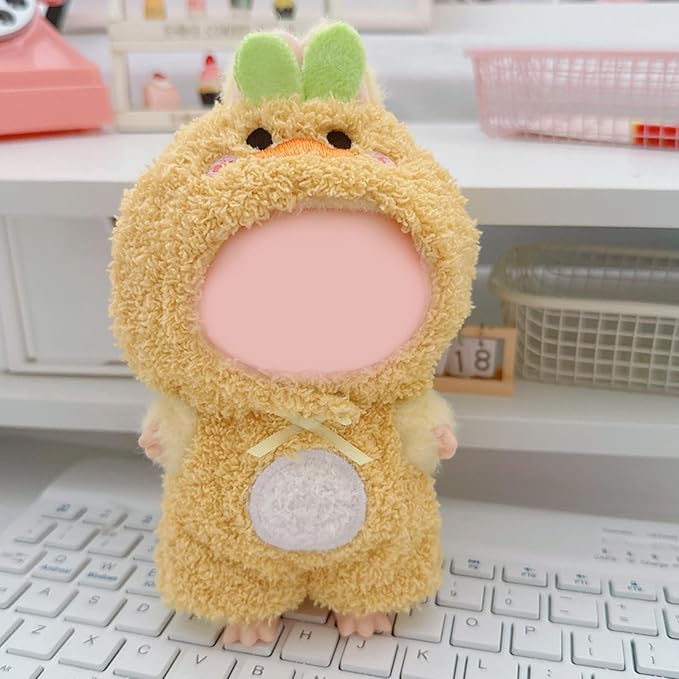 Clothes for 15/17cm Doll (No Doll), Fashion Outfit Set - Cute Hat + Jumpsuit, Cute Dress Up Accessories (Quacky)