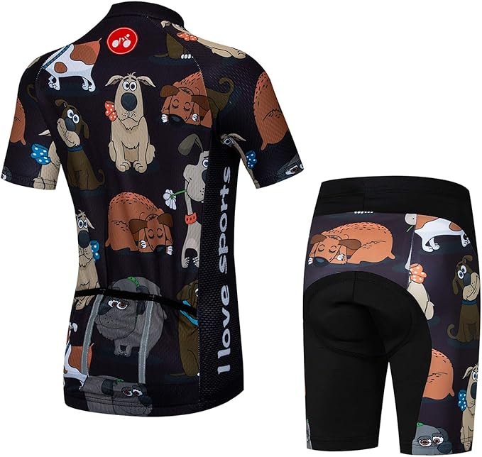 Children Cycling Jersey Set Clothing Boys Girls Shorts Pad Suits