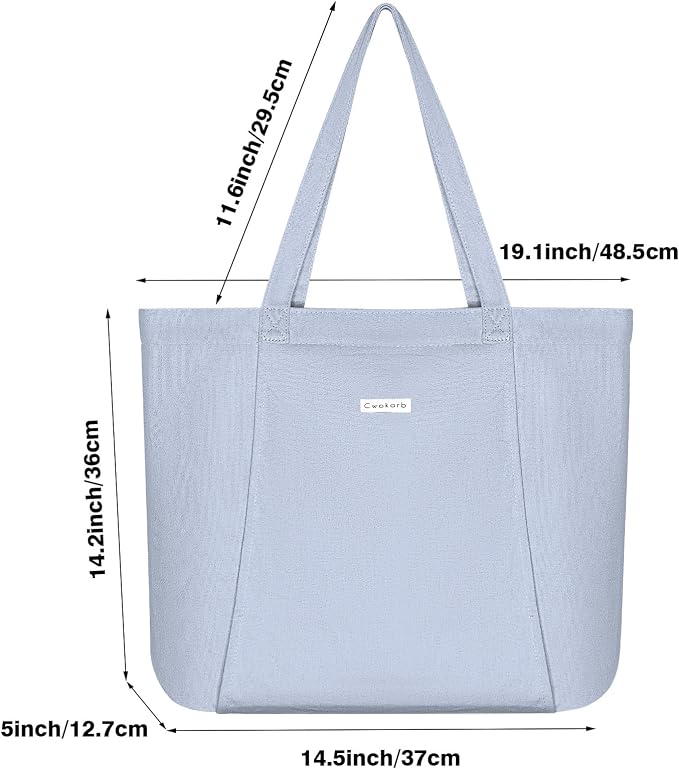 Yoga Mat Bag for Women, Pure Cotton Canvas Yoga Tote with Wet/Dry Pocket, Bottle Holder & Inner Zipper Pocket, Yoga Mat Carrier Bag for Pilates, Gym, Travel, Beach