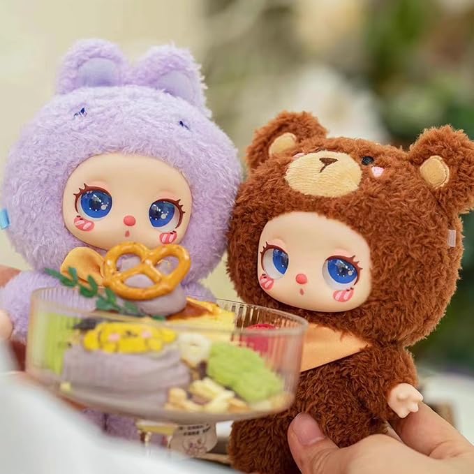 CALEMBOU Plush Doll Blind Box, 8.5'' Cute Stuffed Animal Vinyl Plush Toys, Kawaii 1 of 6 Possible Mystery Collectible Toys Cute Soft Animals Charm Birthday Gifts (Liila's Zoo Series)
