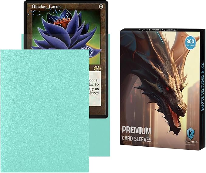 Sky Blue MTG Card Sleeves 300CT, Matte Textured Back Card Sleeves Deck Card Protectors, Standard Size Card Sleeve for MTG, Baseball Card, Sports Cards, Game Card
