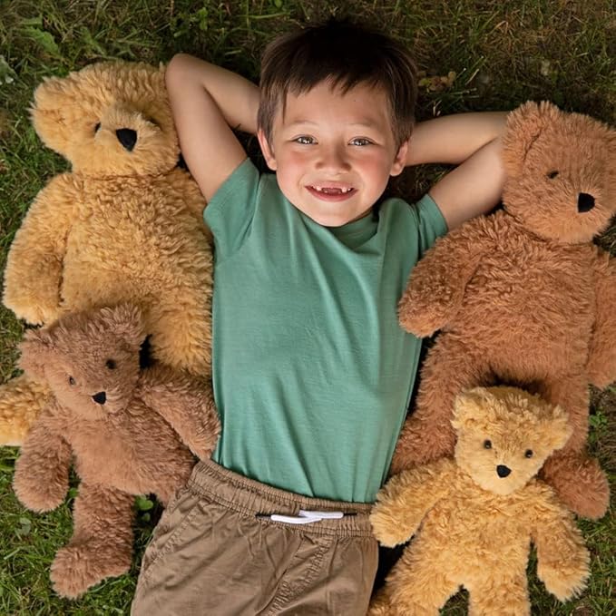 Vermont Teddy Bear Super Soft Almond Brown Teddy Bear – 18 Inch Plush Stuffed Animal to Sleep with, Cozy Bear Plush, Crafted in The USA