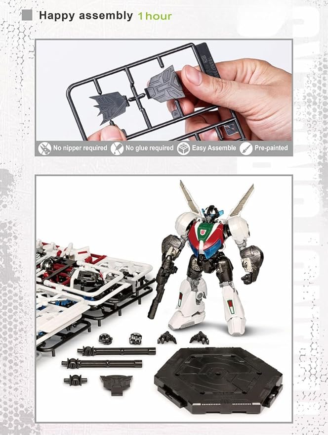 PARKHO Transformers Wheeljack Figure Model Kit – Freightliner FLA Cabover 3D Articulated Action Easy to Assemble Pre Painted Collectible Series Toys Hobby 03129
