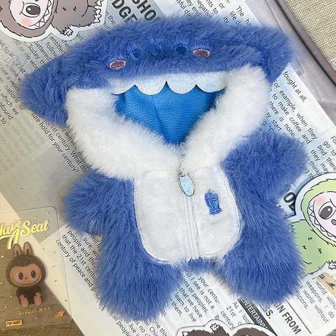 17cm Doll Clothes Accessories Outfits Cute Clothes Stylish Set (NO Doll) Blue Shark