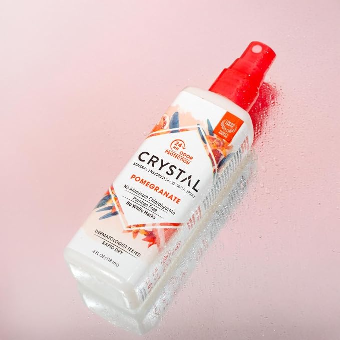 Crystal Essence Deodorant Spray, Pomegranate, 4 oz