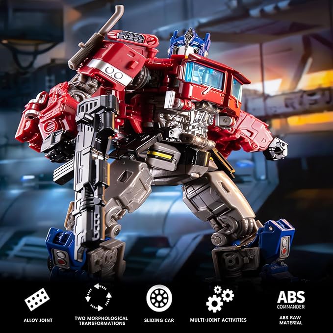Deformation Robot Toy - Exciting Deformed Car Robot Toys, Perfect Kids Robot Toys, Red Car Action Figure for Kids 3 Years and Up, Durable & Portable Movie Fans Collection Birthday Gift
