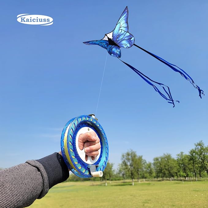 Butterfly Kites for Kids and Adults, Easy to Fly Large Single Line Kite for Boys and Girls - 55" x 28" Beach Kite for Beginners, 300ft String Handle Included
