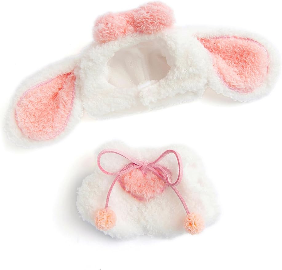 17cm Doll Clothes for Labubu - Plush Clothes for Dolls Outfit - Accessories for 17cm Dolls Clothes -Cute Big Eared Bunny Costume, No Doll Included