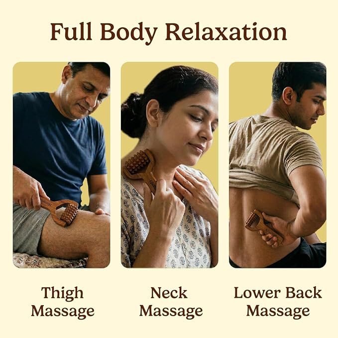 Wooden Scalp Massager Roller, Manual Head Massager Tool, Balayantra Wood Hair Scalp Roller, Handheld Wooden Massage Roller for Head, Grooming & Relaxing Self Care