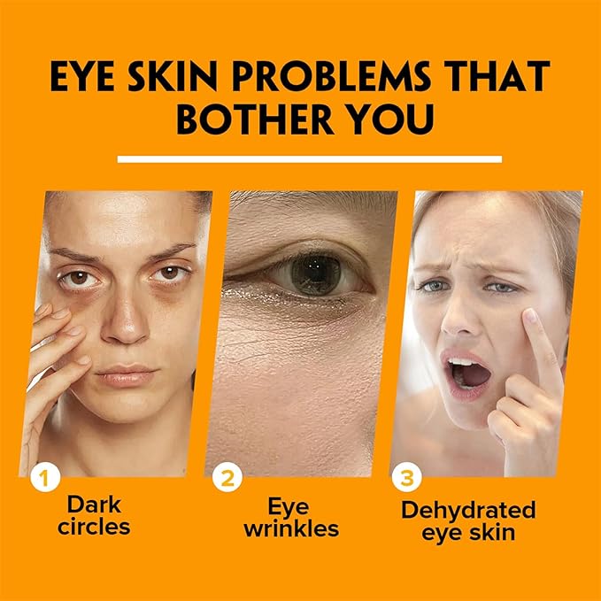 Turmeric Retinol Eye Cream Stick, Eye Balm Stick Hydrating for Dark Circles and Puffiness, Retinol Anti Aging Under Eye Cream, Reduces Fine Lines Eye Bags Eye Cream Stick for All Skin Types (2PCS)