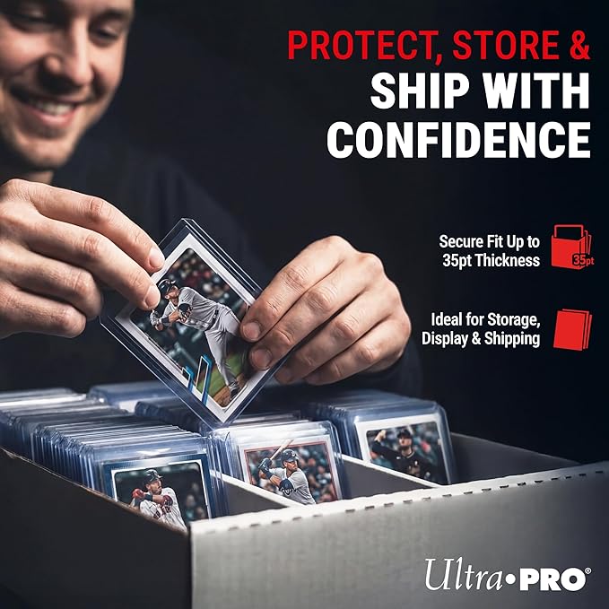 Ultra PRO 3" x 4" Clear Regular Toploaders for Cards with Card Sleeves Bundle Standard Size 200ct Trading Baseball Toploader Card Sleeve Protectors