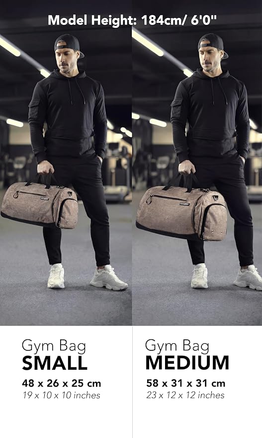 Fitgriff® Gym Bag for Men & Women with Shoe & Wet Compartment - Duffle Bag for Travel, Sports, Fitness & Workout