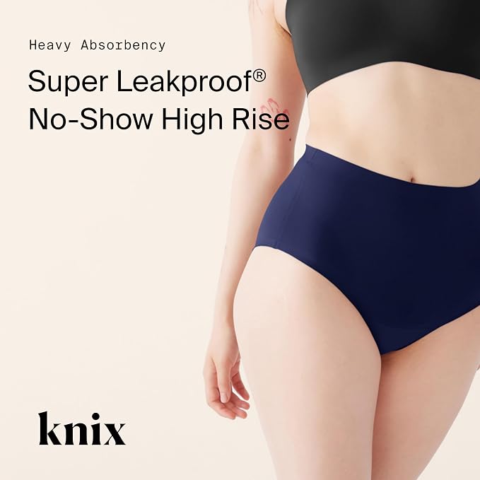 KNIX Super Leakproof High Rise Period Underwear for Women, Machine Washable, Reusable (1 Pack)