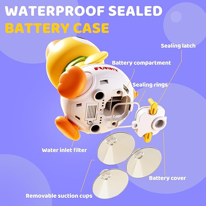 Baby Bath Toys, Baby Bath Shower Head for Bathtub with 1 Adjustable Sprayer, Control The Flow Rinser Babies with 3 Squirting Ducks for Newborns, Toddlers Kids in Bathtub Sink