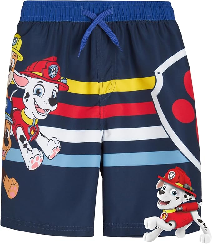 Nickelodeon Boys Swim Trunks - Paw Patrol TMNT Quick Dry Graphic Boys Swim Shorts for Toddler and Little Boy
