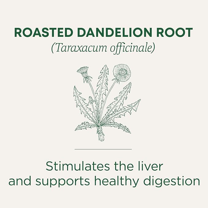 Traditional Medicinals Organic, Roasted, Dandelion Root Tea - Supports Normal Detox + Digestion - Kosher, Non-GMO, Caffeine-Free, Compostable - 16 Tea Bags, (Pack of 2)