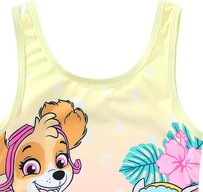 Paw Patrol Nickelodeon Skye Everest Girls Swimsuit UPF 50+ One Piece Bathing Suit for Toddler and Big Kids