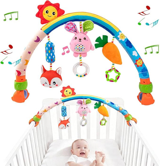Pau1Hami1ton Baby Stroller Arch Toys, Car Seat Toys,Baby Gifts.S-19(Rabbit)