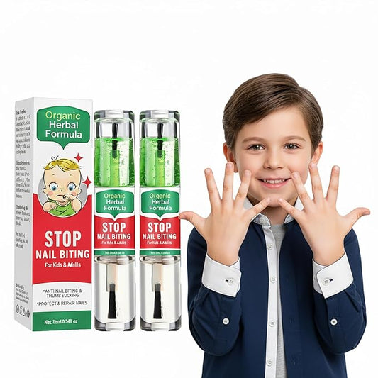 Nail Biting Treatment for Kids, 2 Pack Nail Biting Prevention, Safe & Effective Solution to Help Break Nail-Biting Habit, Thumb Sucking Deterrent, Bitter Taste Formula, Easy to Apply
