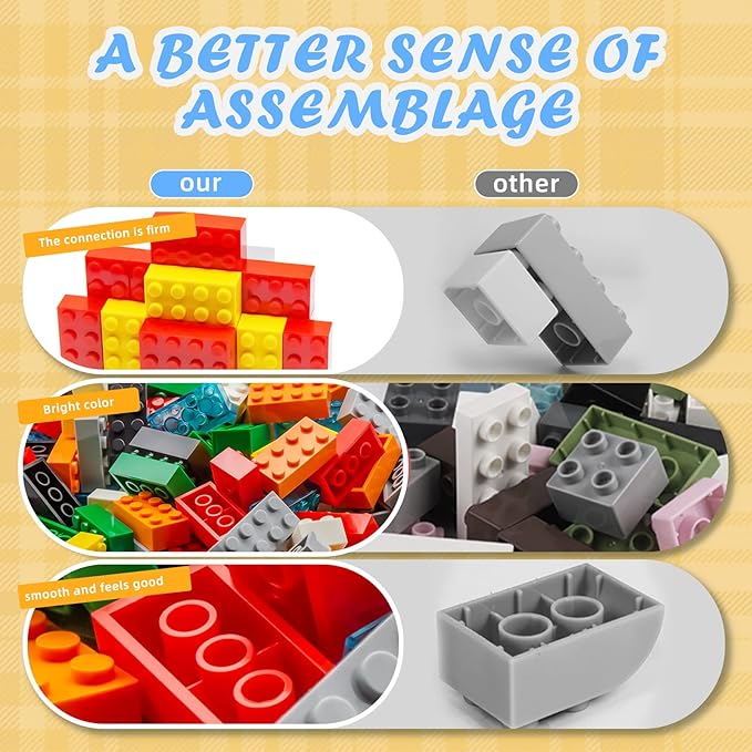 Building Bricks 320 Pieces, Dark Gray Bricks Bulk Kit, Basic Parts Accessories, Classic Creative Building Blocks Set, Compatible