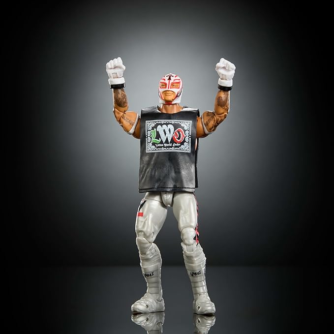 Mattel WWE Elite Action Figure & Accessories, Series #125 Set, 6-inch Collectible Rey Mysterio with 25 Articulation Points & Swappable Hands