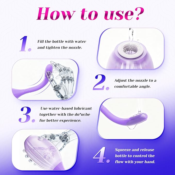 Enemas Anal Douches for Men Women - Shower Enema Bulb Douche Kit, 16.9oz | Lifetime Warranty; Shapeable Nozzle; Anti-backflow; Reusable Soft Silicone; Large Capacity; Compatible with 98% Shower Hoses;