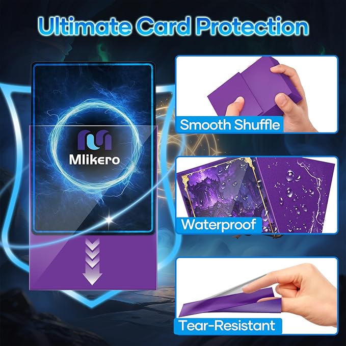 500 Count Card Sleeves, Matte Magic Card Sleeves, Smooth Shuffle & Tear Resistant, Fit for MTG, TCG, CCG (Purple)