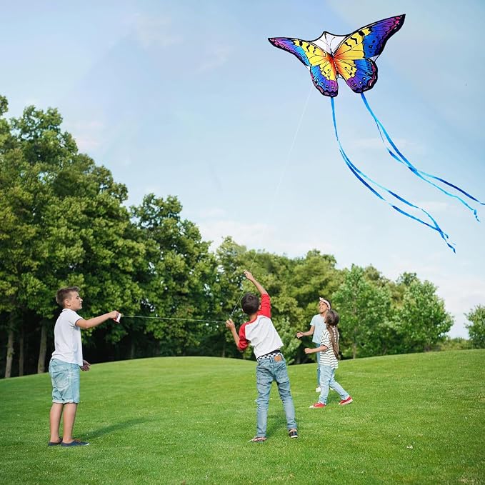 HONBO Butterfly Kites for Kids & Adults, Easy to Fly for Beginners, Each Kite with 300ft Line Handle,Beginner Kite for Kids Ages 4-8,Beach Kites for Outdoor Activities & Family Trip
