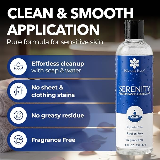 Personal Water Based Lube - Fragrance-Free Lubricant Gel for Privacy - Lube for Men, Women and Couples, Non-Staining, 8 Fl Oz