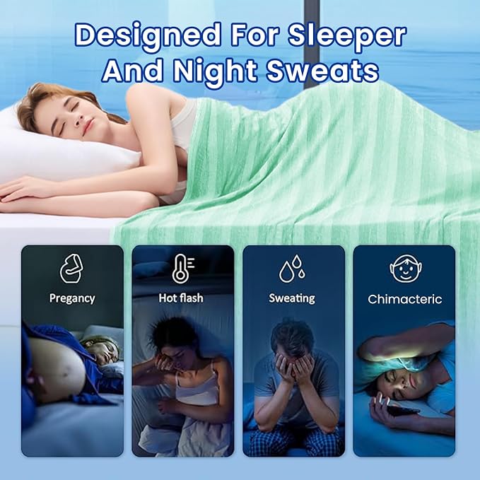 Cooling Blanket for Hot Sleepers Cold Summer Blanket Throw 60"x90" | Cold Summer Bed Blanket Keeps Cool for Night Sweats, Soft Lightweight Breathable Sofa Blankets for Kid Adults