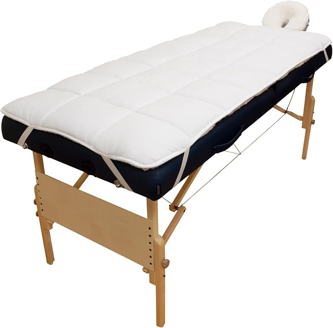 Body Linen 8 Pack - Abundance Deluxe Quilted Fleece Massage Table Pad Set. Includes Face Cradle Cover & Table Pad. Microfiber Fleece is Lint Free, Super Soft & Cushy