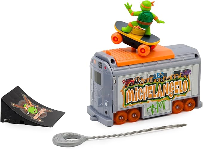 Teenage Mutant Ninja Turtles 5" Switch Kick Subway Launcher Michelangelo Ages 3+ Shredding Action Figure