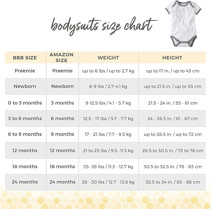 Burt's Bees Baby Bodysuits, Short Sleeve and Long Sleeve One-Pieces, 100% Organic Cotton