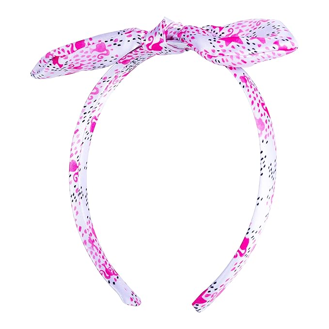 LUV HER Barbie Headbands 4pc | Knotted Hairband & Hair Ties Set for Girls with Soft Fabric - Online Exclusive Ages 3+