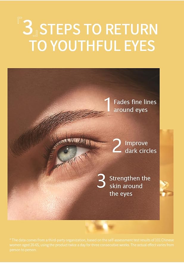 Grospe Banana Bright Eye Cream, Anti Aging Eye Cream with Squalane Dark Circle Under Eye Cream for Puffiness & Bags Moisturizing Firming & Wrinkle Repair Eye Treatment for Women & Men - 0.71 Fl Oz