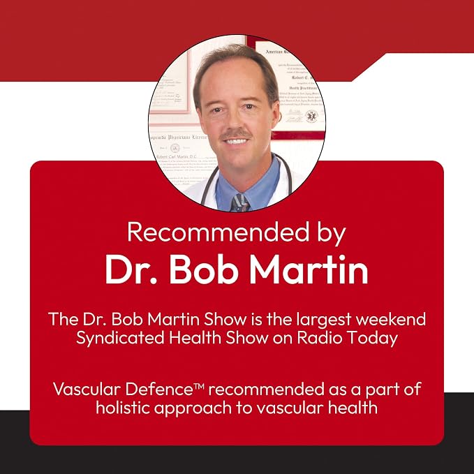 Vascular Defense Nitric Oxide Support | Systemic Enzyme Blend with Nattokinase, Lumbrokinase, Serrapeptase & Bromelain | Beet Root Extract | Spike Detox | Cardiovascular Supplement | 60 Capsules