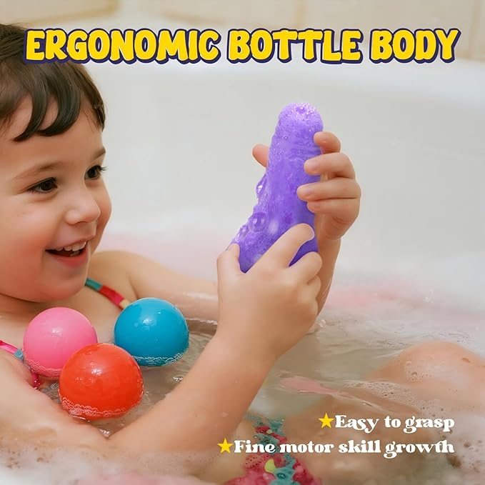 Velanora 6 Pack Bath Potions Kit for Kids Fun Bath Bombs Interactive Bath Toys Nontoxic Scientific Experiment Children's Enlightenment Kids Potion kit for Bathtubs and Pools Applicable to Age 3＋