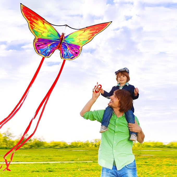 HONBO Butterfly Kites for Kids & Adults, Easy to Fly for Beginners, Each Kite with 300ft Line Handle,Beginner Kite for Kids Ages 4-8,Beach Kites for Outdoor Activities & Family Trip