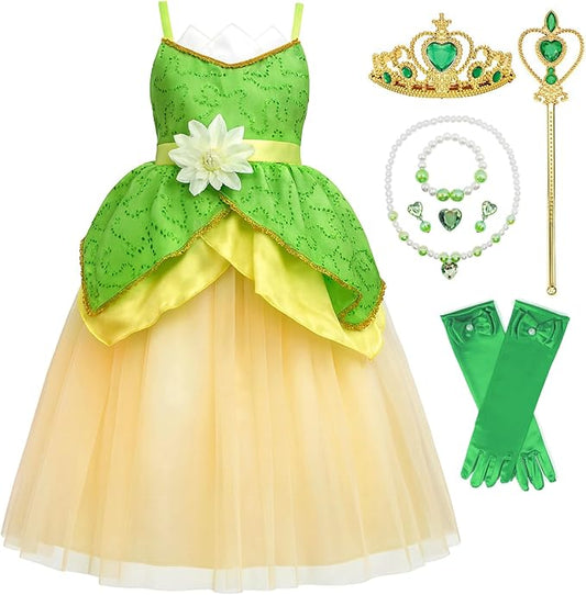 TYHTYM Princess Dress Up for Girls Costume Cosplay Fancy Toddler Halloween Birthday Party Kids