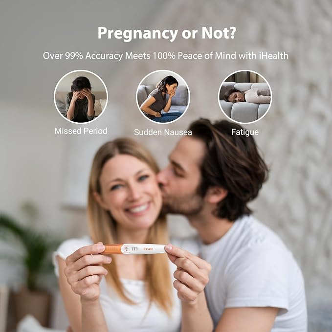 iHealth Pregnancy Test Kit 13 Count, 3 Test Sticks + 10 Pregnancy Test Strips, Early Detection hCG Tests, 10 MIU/mL Sensitivity, Bulk Home Pregnancy Tests, Pruebas de Embarazo