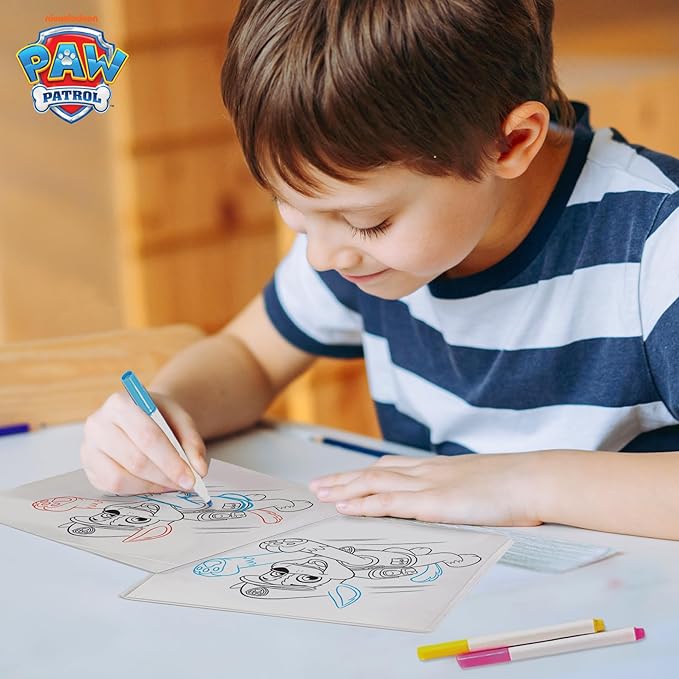PAW Patrol Animated Glow Pad – LED Drawing Pad for Kids with 6 Storyboards, 3 Markers & Color Changing Lights – Birthday Gift Idea