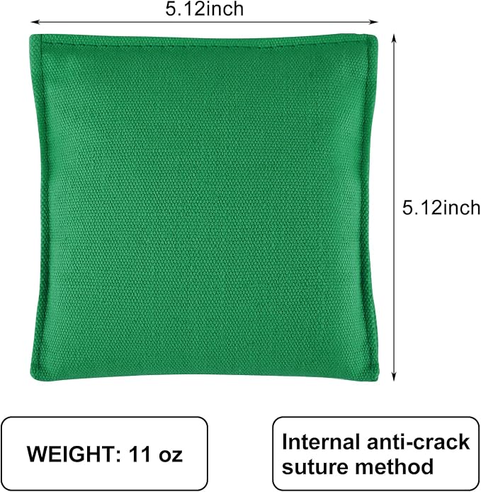 Set of 8 Regulation Cornhole Bags Double Sided, Weather Resistant Bean Bags for Cornhole Toss Game, Corn Hole Beans Bags with Tote Bag