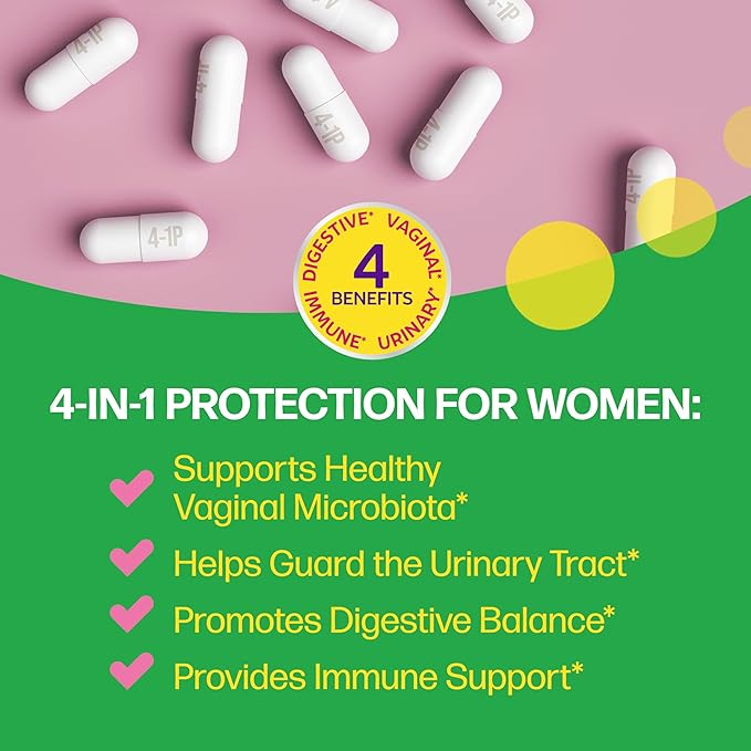 Culturelle Probiotics for Women with Prebiotics - 4-in-1 for Vaginal, Digestive, Urinary & Immune Health - pH Balance, Bloating & Gas Relief - Daily Vegetarian Capsules, Non-GMO - 50 Count