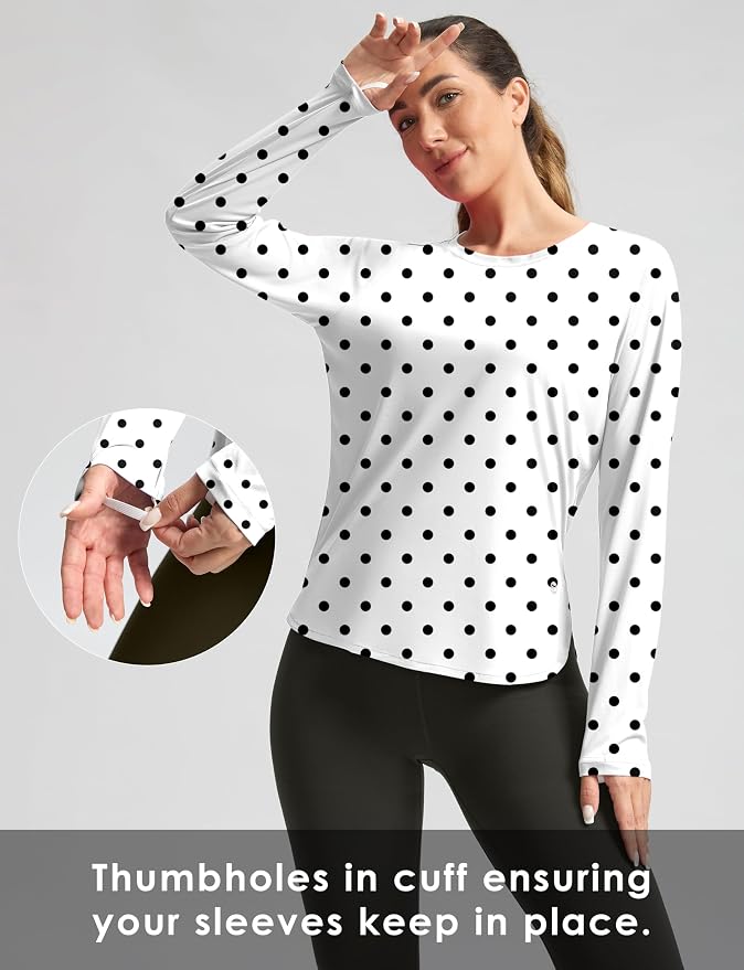 Women's Sun Shirts UPF 50+ Long Sleeve UV Protection Shirt Lightweight Quick Dry Workout Hiking Tops for Women