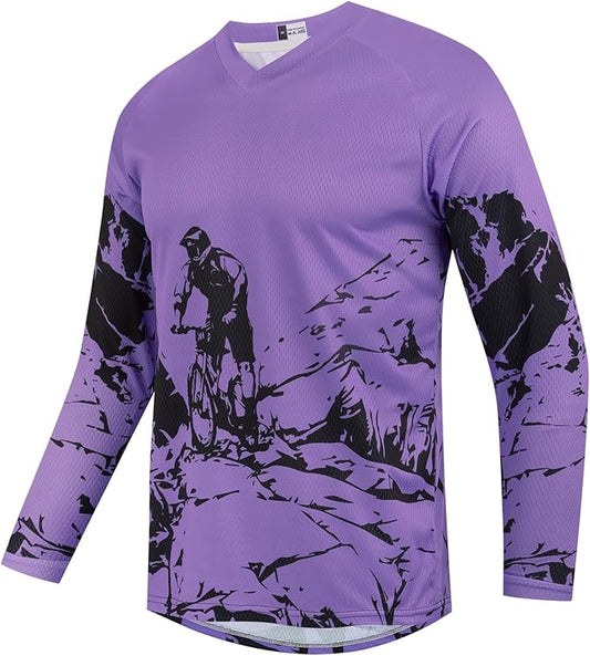 Youth Dirt Bike Jersey Kids Motocross Shirts for Boys Off Roading Long Sleeve Cycling Jerseys Childs Mountain Bicycle Shirt
