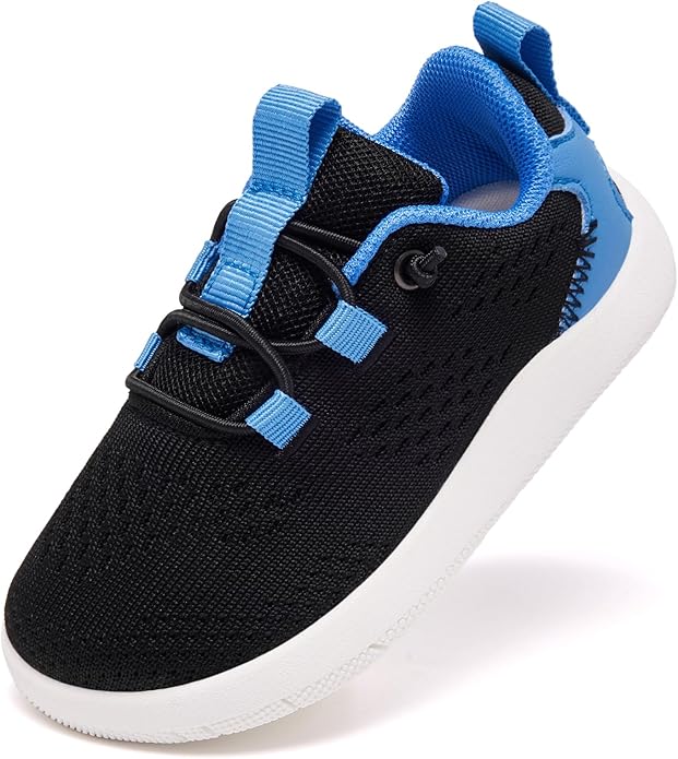 MORENDL Wide Toddler Shoes Baby Walking Shoes Girls Boys Zero Drop Minimalist Sneakers Slip On Tennis Shoe Breathable Naturally Flexible