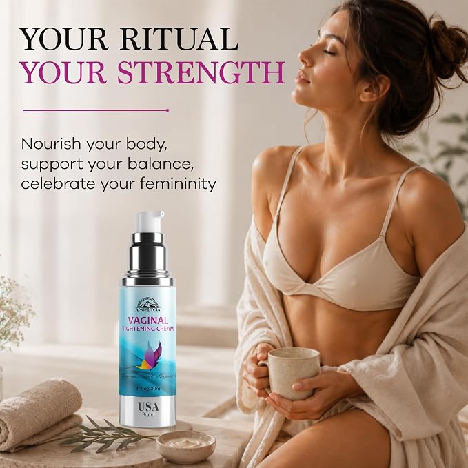 ANGELYCIA Vaginal Tightening Cream, Coochie Tightener, Yoni Moisturizer, Improves Women's Vagina Health, Fast-Acting Tightener, Increases Sensitivity, Easy to Apply, 1 fl oz