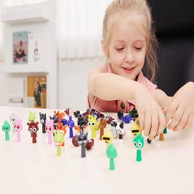 WMP® Sprunky Action Figures Mystery Box, Sprunky Mystery Box, 24PCS Sprunky Figures, Office Room Figurine Decor, Colorful Mystery Animal Action Figurines Set, Sprunky Toys Birthday Party Adults Kids