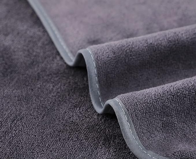 Microfiber Gym Towels Bigger Size Super Soft for Exercise Fitness, Sports, Workout, 380-GSM 15-Inch x 31-Inch Quick-Drying Towels (9 Pack, 3Grey+3Blue+3Purple)
