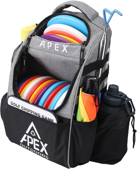Disc Golf Bag, Large Disc Golf Backpack Holds Over 21 Discs, Durable & Lightweight with Multiple Storage Pockets